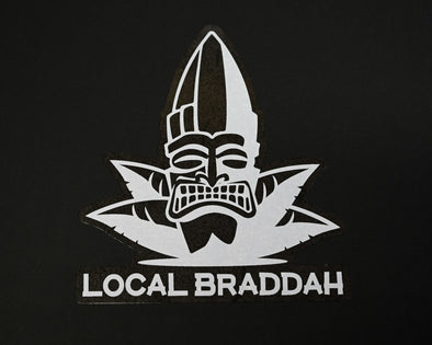 Local Braddah White Logo Decal